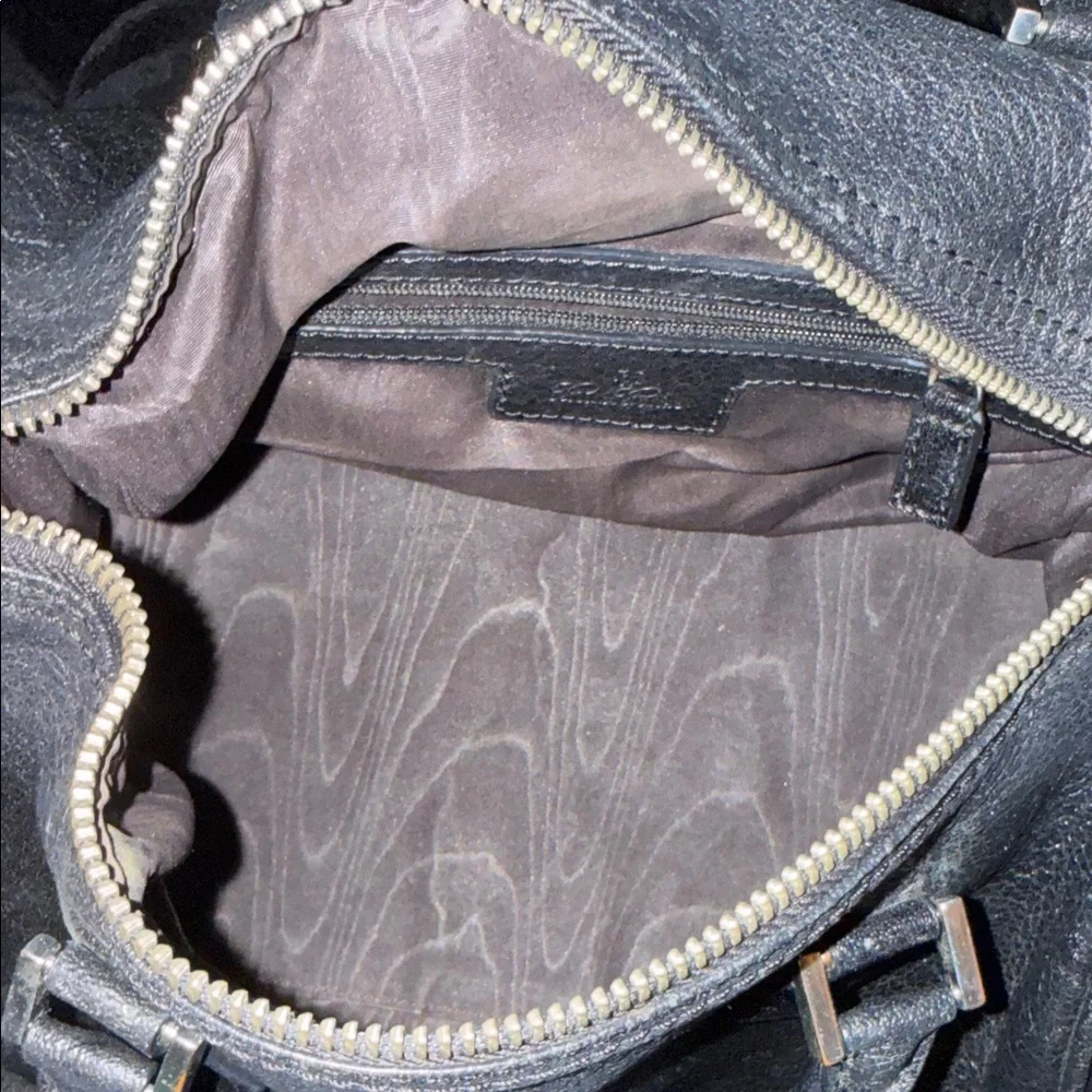 Brooks Brothers Black Pebbled Leather Satchel - Picture 10 of 12